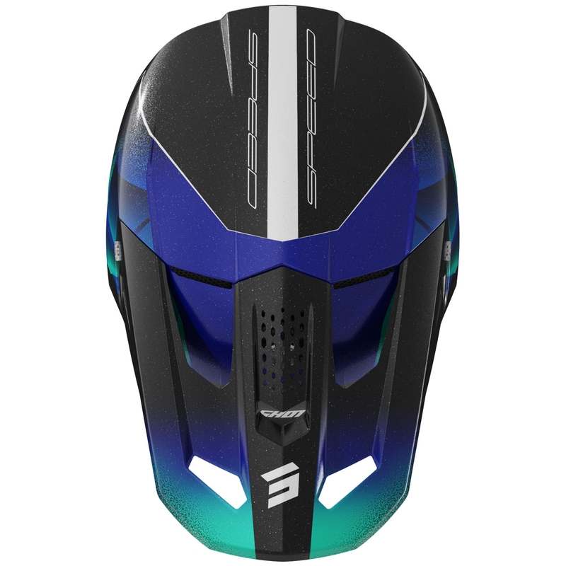 Casco de motocross Shot Speed Olymp azul perla