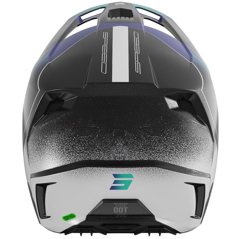 Casco de motocross Shot Speed Olymp azul perla