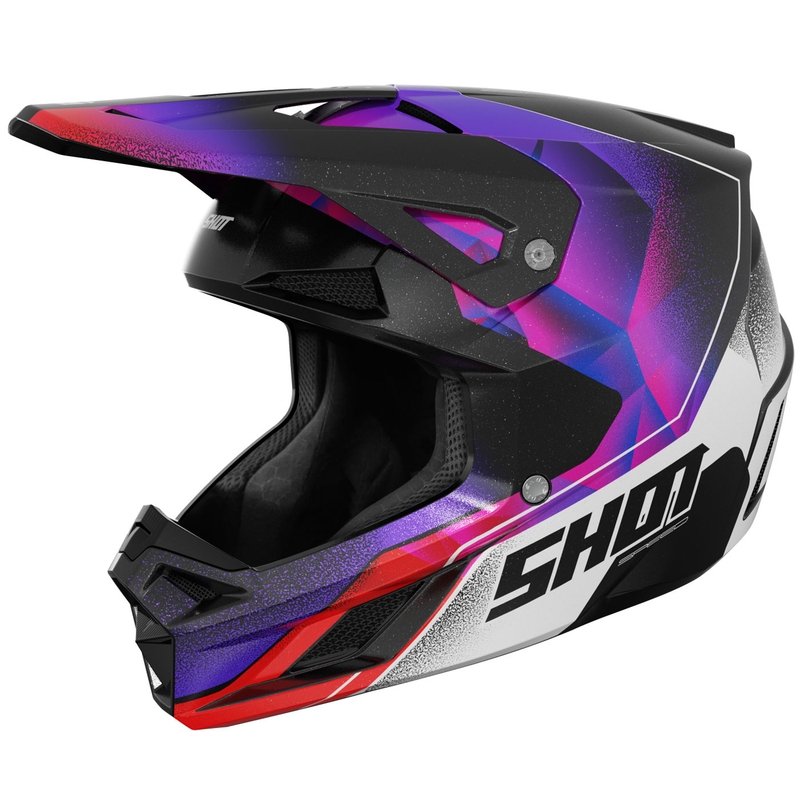 Casco de motocross Shot Speed Olymp morado perla