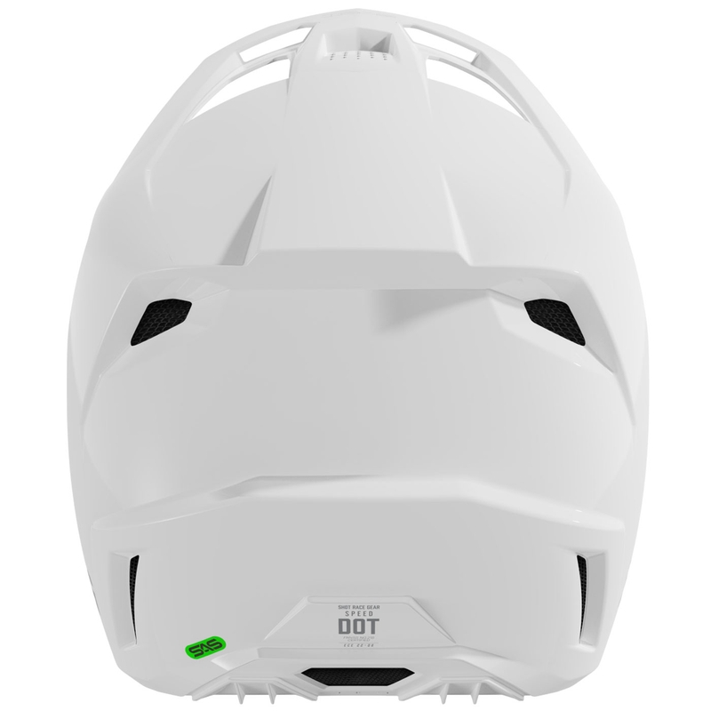Casco de motocross Shot Speed Solid blanco brillante