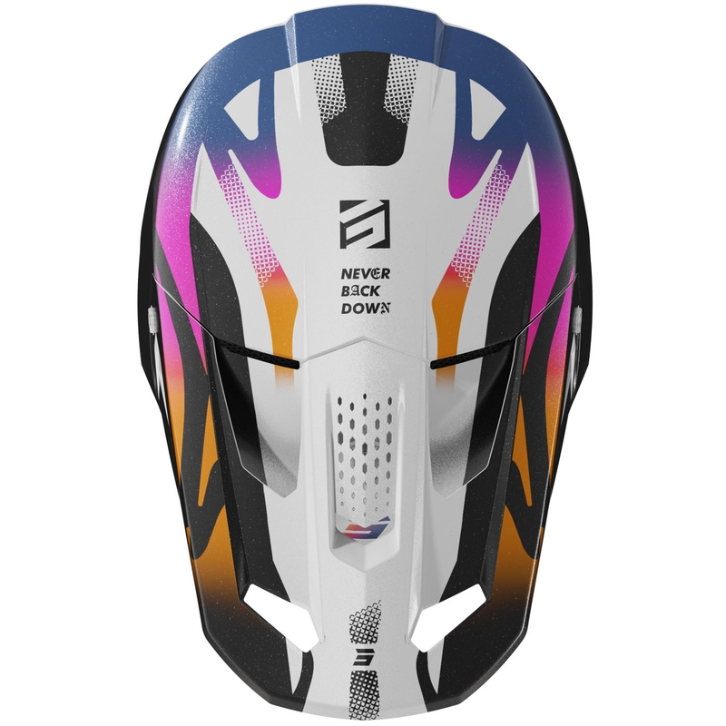 Casco de motocross Shot Speed Wave negro perla-blanco