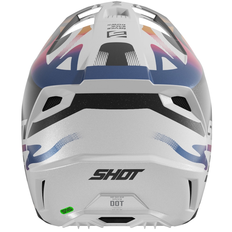 Casco de motocross Shot Speed Wave negro perla-blanco