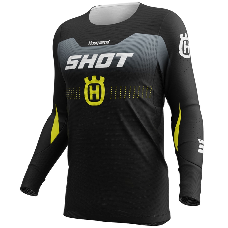Camiseta motocross Shot Aerolite HVA 26 negro-gris