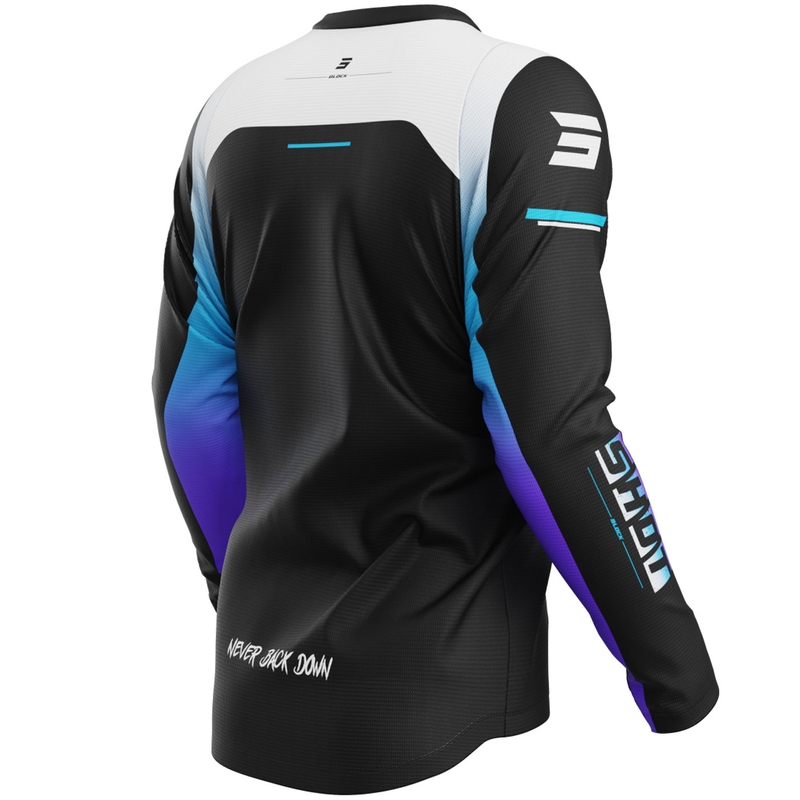 Camiseta de motocross Shot Devo Block morada