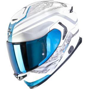 Casco integral de moto Scorpion EXO-GT SP Air Arten blanco-azul