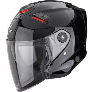 Casco abierto de moto Scorpion EXO-GT Jet Solid, negro metalizado