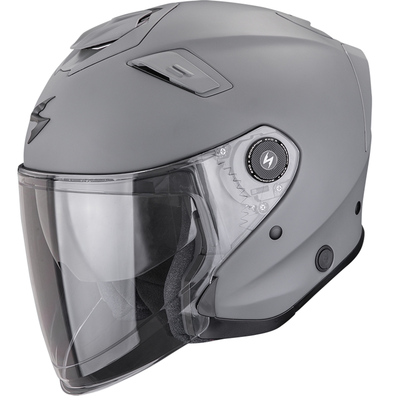 Casco abierto Scorpion EXO-GT Jet Solid, gris cemento mate