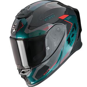 Casco integral de motocicleta Scorpion EXO-R1 EVO II Carbon Air Propel negro-verde