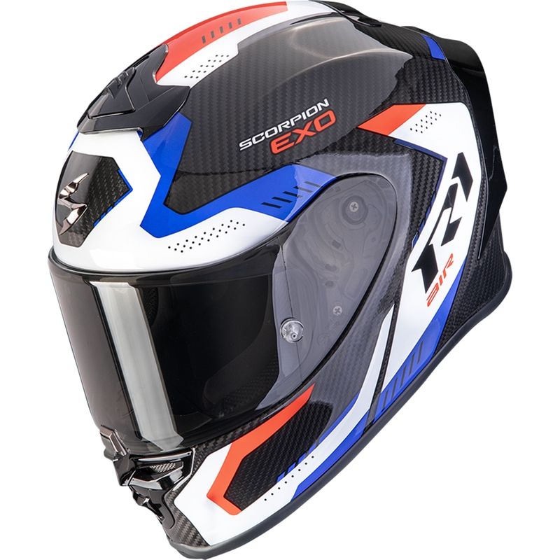 Casco integral de moto Scorpion EXO-R1 EVO II Carbon Air Propel negro-blanco-rojo