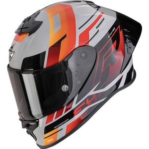 Casco integral de moto Scorpion EXO-R1 EVO II Air Adrenaline gris-rojo-naranja