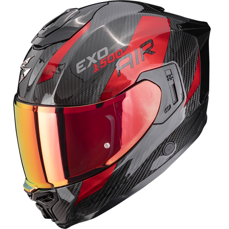 Casco integral de motocicleta Scorpion EXO-1500 Carbon Air Platted negro-rojo
