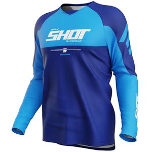 Camiseta de motocross Shot Draw Private azul