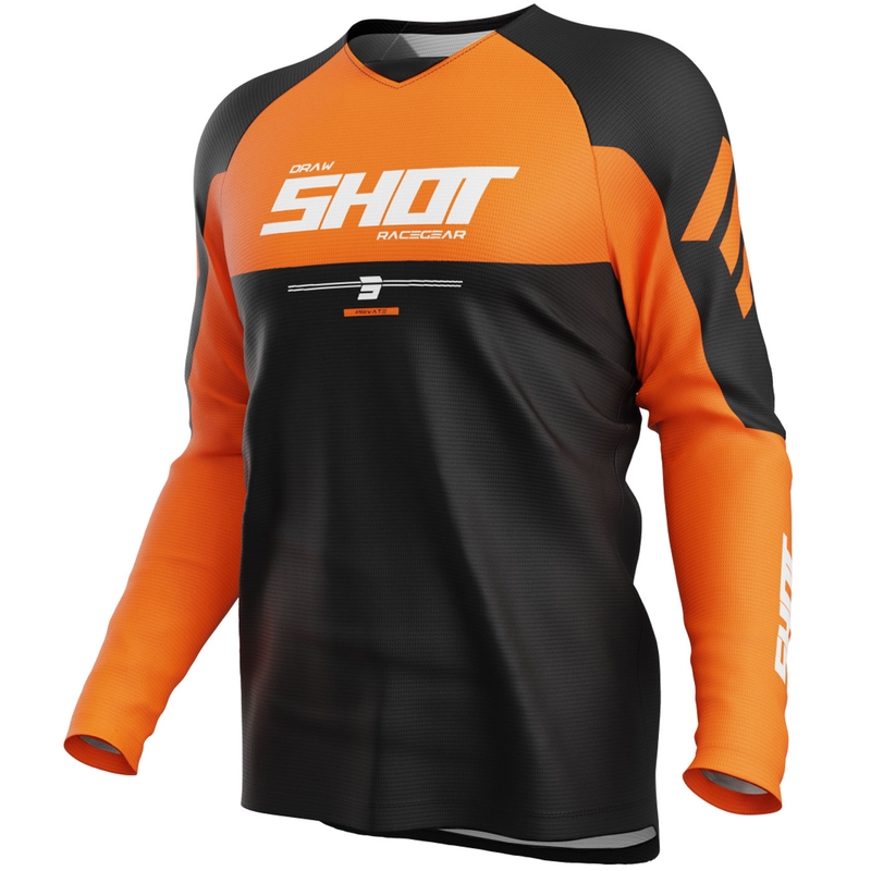 Camiseta de motocross Shot Draw Private naranja