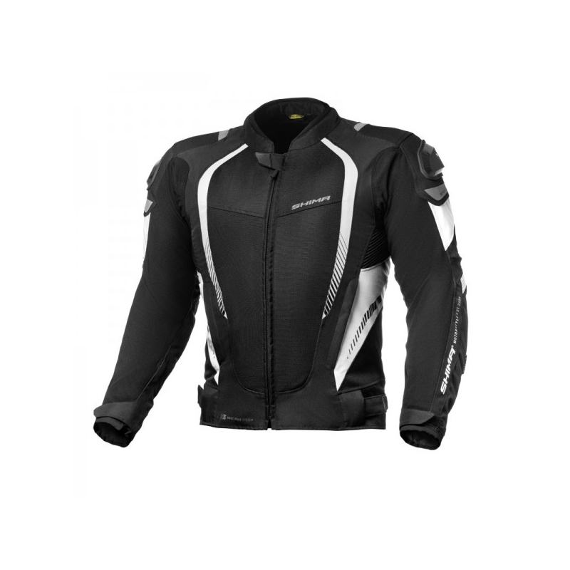 Chaqueta de moto Shima Mesh Pro Negra y Blanca liquidación