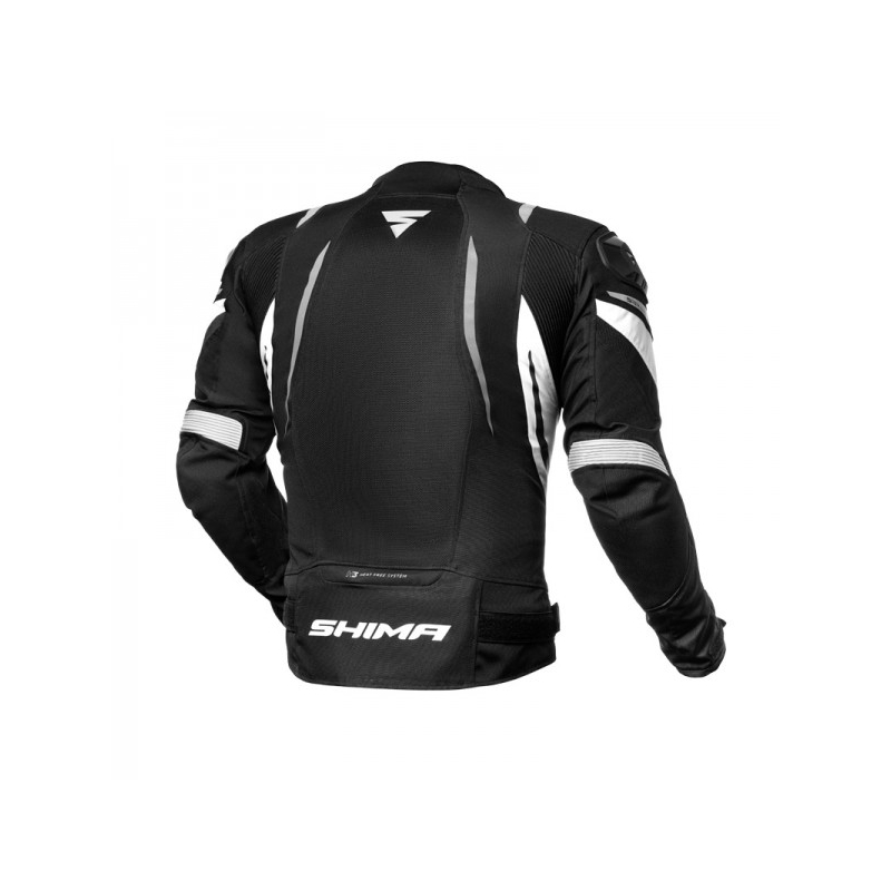 Chaqueta de moto Shima Mesh Pro Negra y Blanca liquidación
