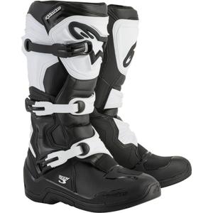 Botas de moto Alpinestars Tech 3 blancas y negras