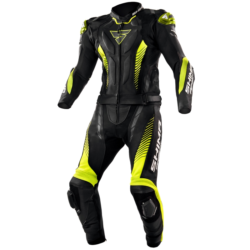 Mono de moto Shima Apex Negro-Amarillo Flúor