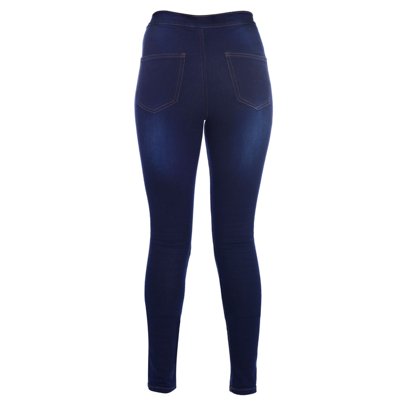Jeggings Oxford para mujer azul liquidación