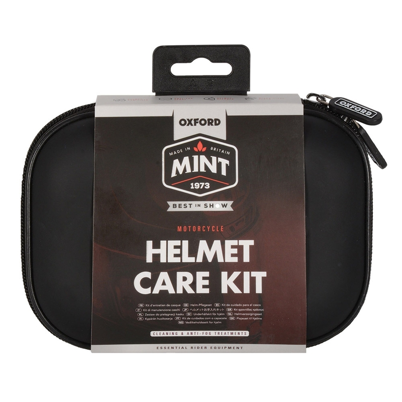 Juego de limpieza de casco y plexiglás Oxford MINT