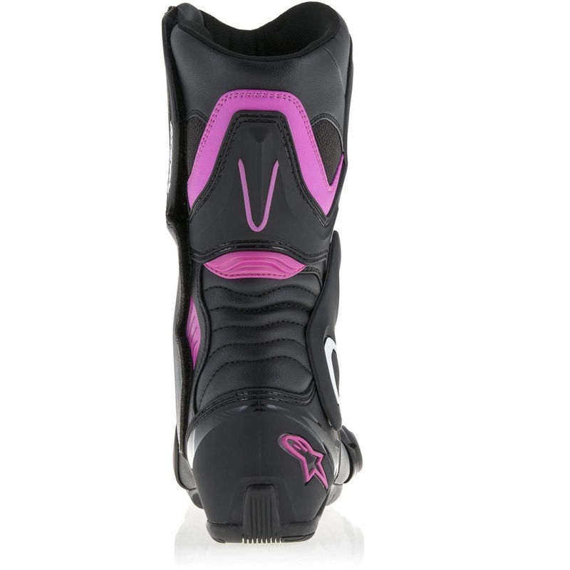 Botas de moto Alpinestars Stella S-MX 6 para mujer en negro, morado y blanco