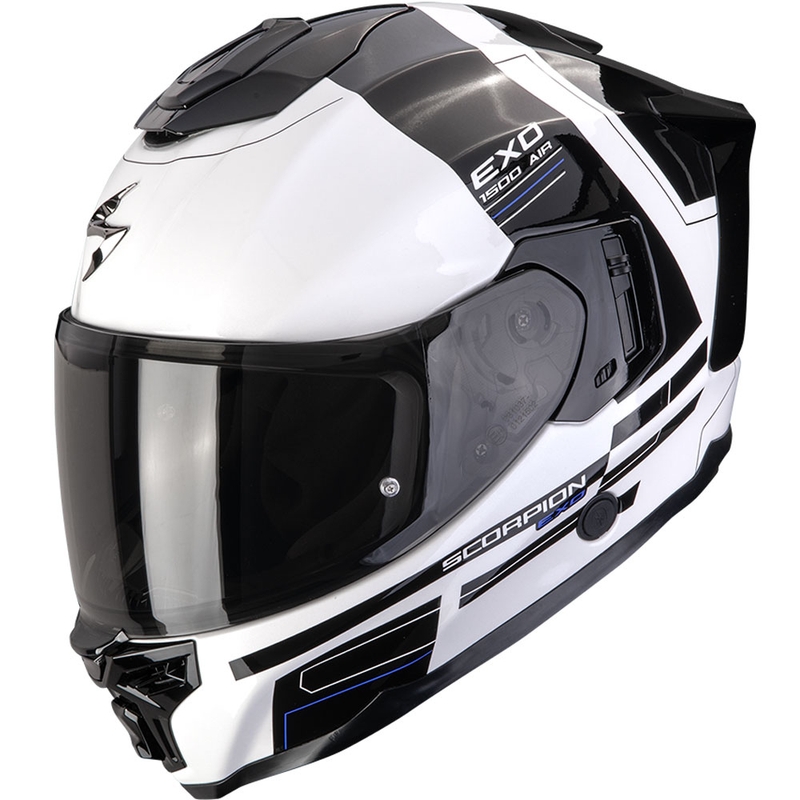 Casco integral de moto Scorpion EXO-1500 Air Dual blanco-negro-azul