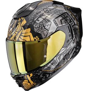 Casco integral de moto Scorpion EXO-1500 Air Apus negro-gris-dorado