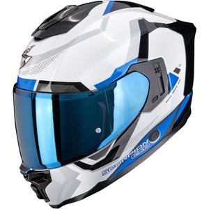 Casco integral de moto Scorpion EXO-1500 Air Arena blanco-azul