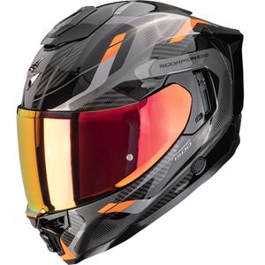 Casco integral de moto Scorpion EXO-1500 Air Sleek negro-naranja