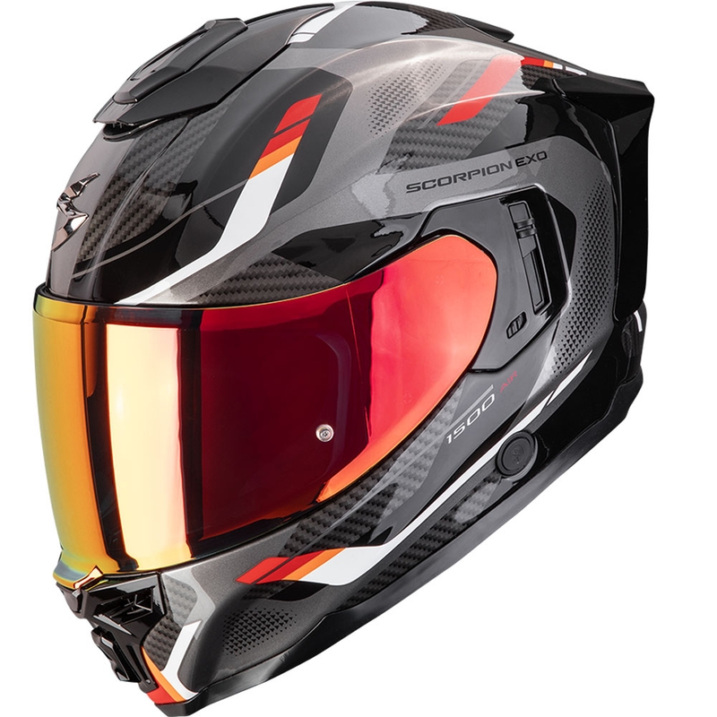 Casco integral de moto Scorpion EXO-1500 Air Sleek negro-rojo