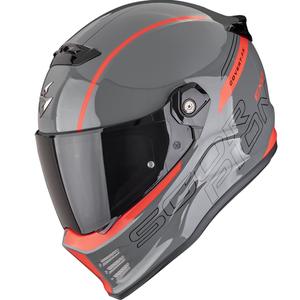 Casco integral de moto Scorpion Covert FX Danko gris-rojo
