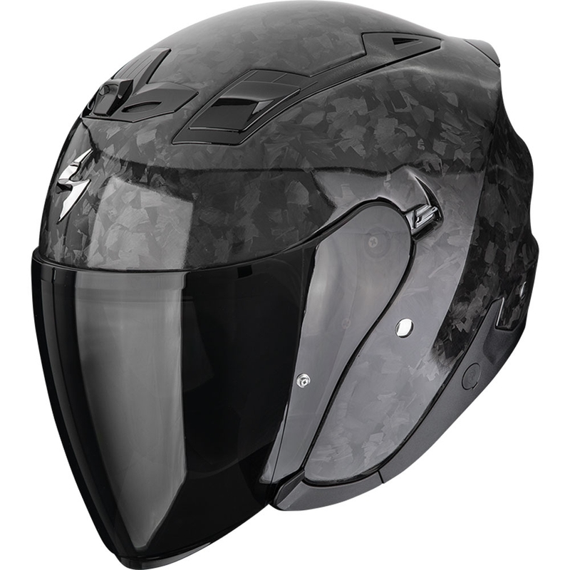 Casco abierto de moto Scorpion EXO-Z1 Carbon Onyx Solid, color negro