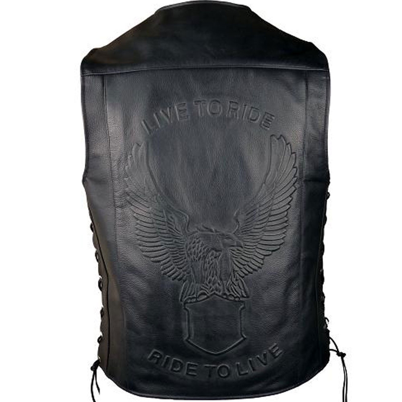 Chaleco de cuero para moto RSA Orel