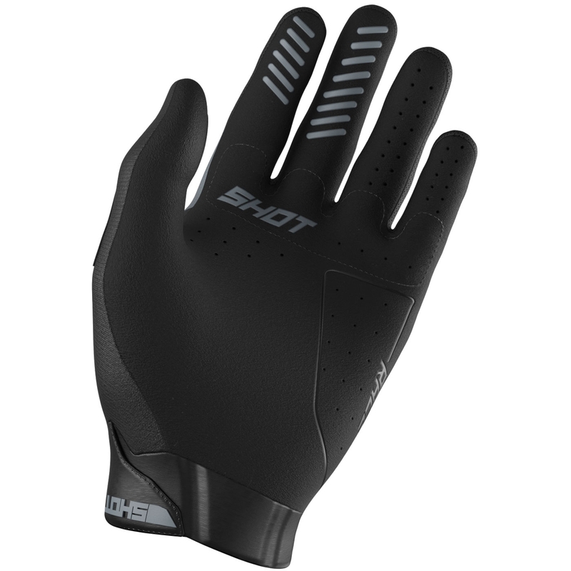 Guantes de motocross Shot Race Evo negro-gris
