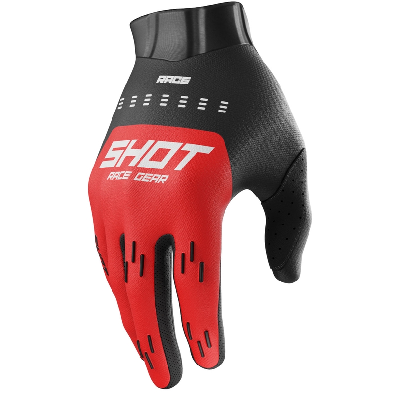 Guantes de motocross Shot Race Evo rojos