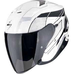 Casco jet para moto Scorpion EXO-Z1 VUE blanco-negro-plata