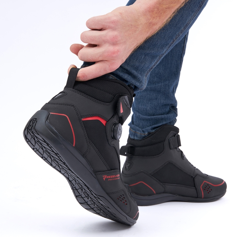 Botas de moto Rebelhorn Spark II negro-rojo