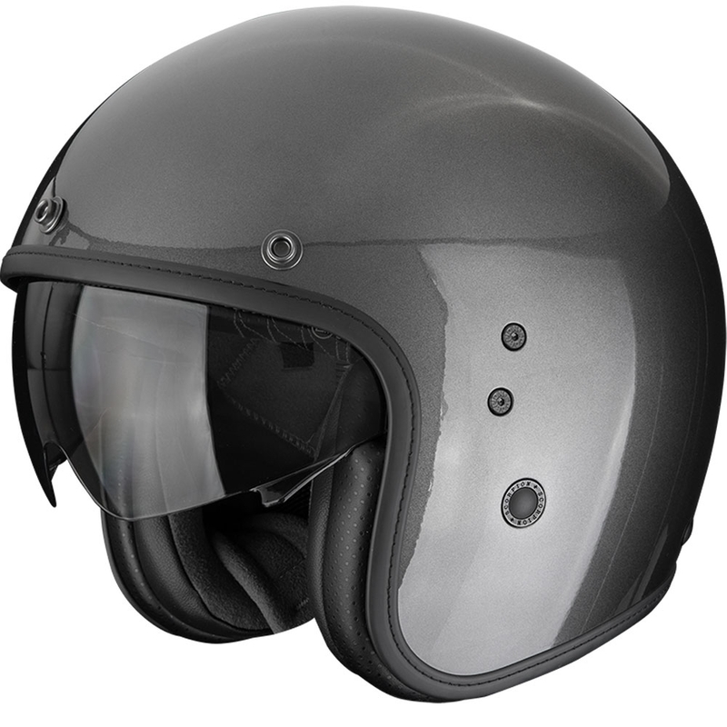 Casco de moto abierto Scorpion Belfast EVO Solid gris metalizado