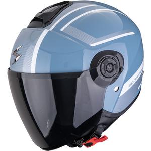 Casco de moto abierto Scorpion EXO-CITY II Cosmos azul-plata