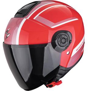 Casco de moto abierto Scorpion EXO-CITY II Cosmos rojo-plata