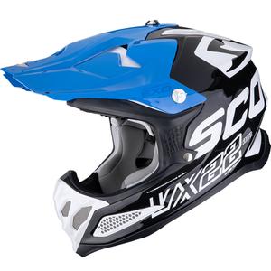 Casco de motocross Scorpion VX-22 Air Updown negro-blanco-azul