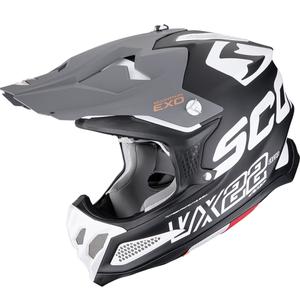 Casco de motocross Scorpion VX-22 Air Updown negro-blanco-gris