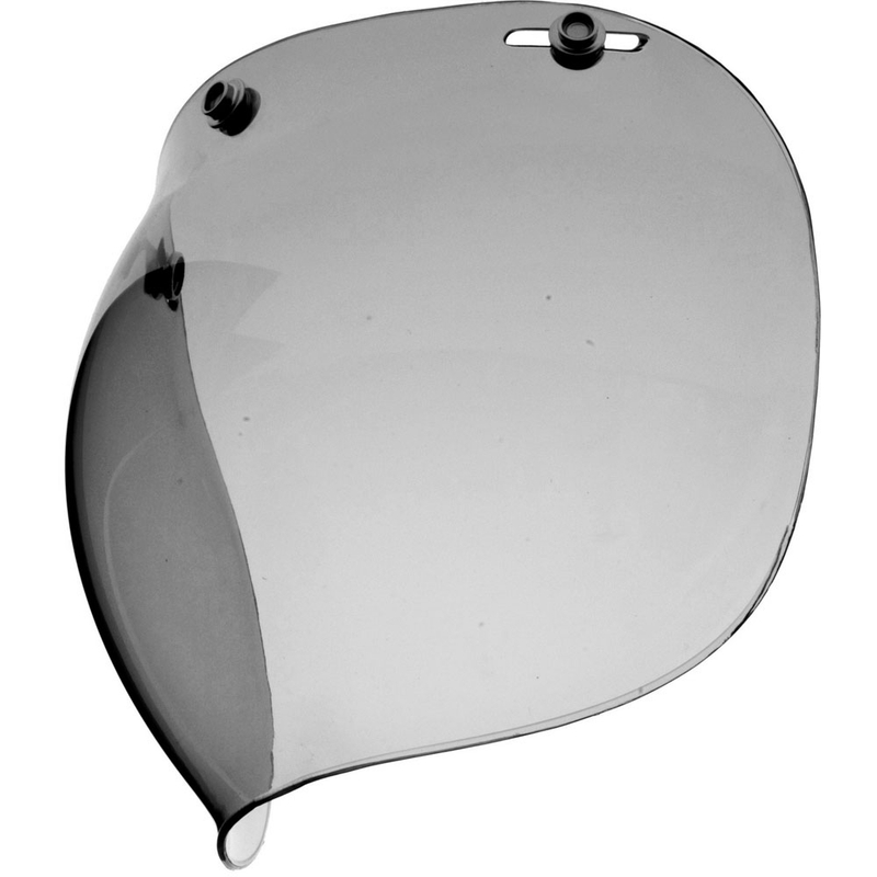Visera Nox Bubble para cascos abiertos de moto, color ahumado