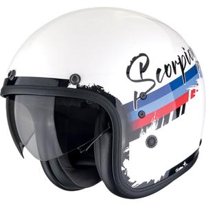 Casco de moto abierto Scorpion Belfast Evo ADONIS blanco-rojo-azul