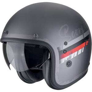 Casco de moto abierto Scorpion Belfast Evo ADONIS plata mate-negro