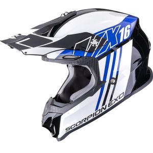 Casco de motocross Scorpion VX-16 EVO Air Lignes negro-azul