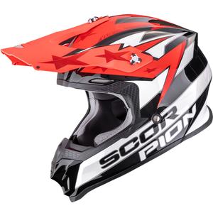 Casco de motocross Scorpion VX-16 EVO Air Patriot negro-blanco-rojo