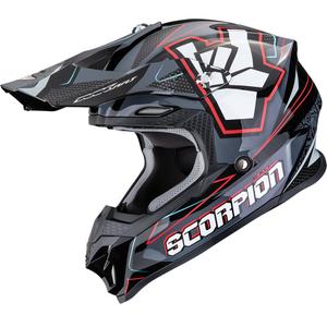 Casco de motocross Scorpion VX-16 EVO Air ROK negro-gris-rojo