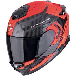 Casco integral de moto Scorpion EXO-GT SP AIR FLEX negro-rojo fluo