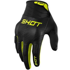 Guantes de motocross Shot Drift Onyx amarillo fluo