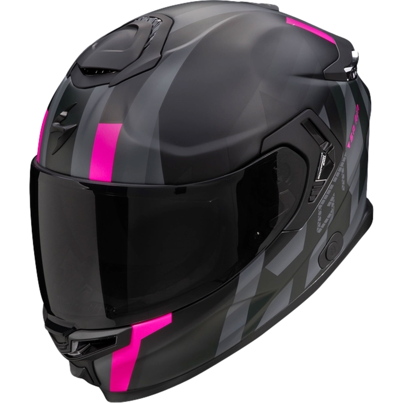 Casco integral de moto Scorpion EXO-GT SP AIR TOURADVEN negro-rosa liquidación